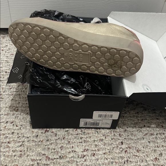 ShuShop Pink and Gold Women's Sneakers - Picture 2 of 3